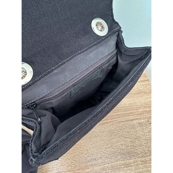 Sondra Roberts Vintage Black Evening Bag with Silver Chain Handle Clutch - Picture 11 of 11